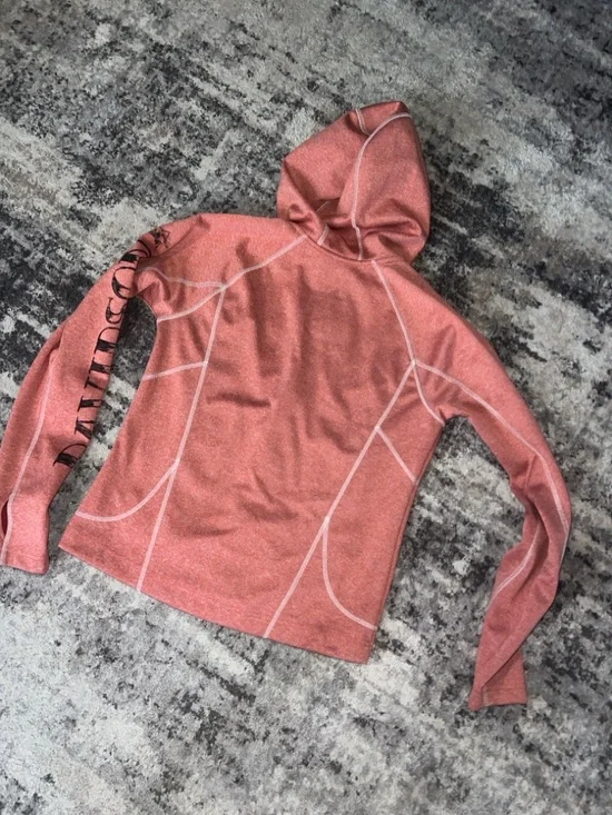 Harley-Davidson Women's Coral Zip Hoodie Jacket with Logo Sleeves - Picture 4 of 5